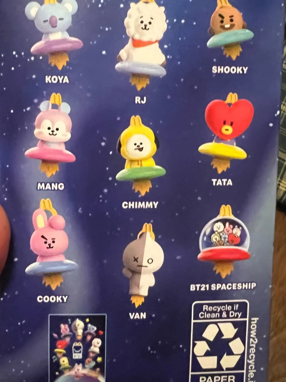SHOOKY Space Art Print - Blue Background with Yellow Stars